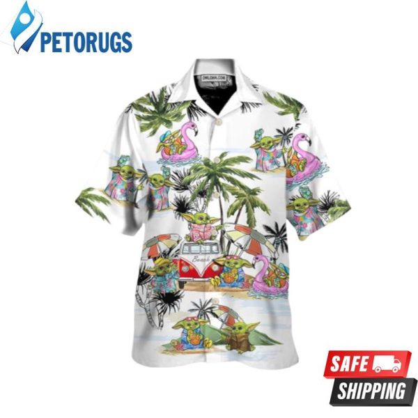 Star Wars Baby Yoda Cartoon Style Hawaiian Shirt