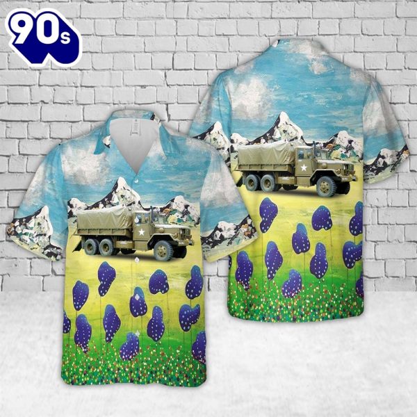 US Army58 REO M35 Cargo Truck Hawaiian Shirt