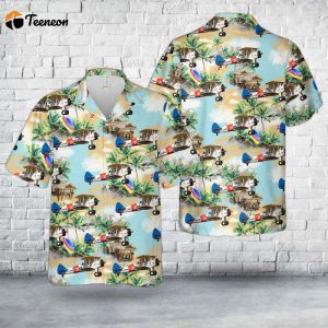 US Navy Boeing B75N1 Stearman Hawaiian Shirt Gift for Dad Father Days