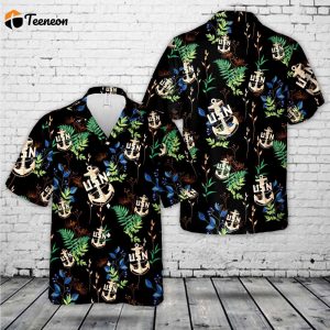 US Navy Chief BackBone Anchor Hawaiian Shirt Gift for Dad Father Days