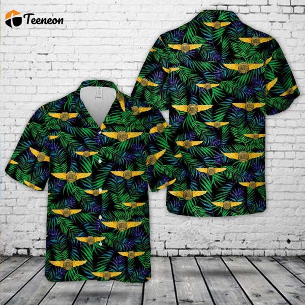 US Navy Naval Aviation Observer Badge Hawaiian Shirt Gift for Dad Father Days