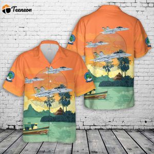 US Navy VAQ-130 Zappers 2021 EA-18G Growler Hawaiian Shirt Gift for Dad Father Days